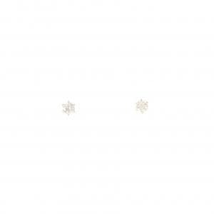 【新品】K18YG ソリティア ダイヤモンド ピアス 0.12CT