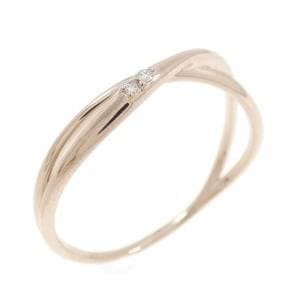 エテ レイヤード ダイヤモンド クロス リング