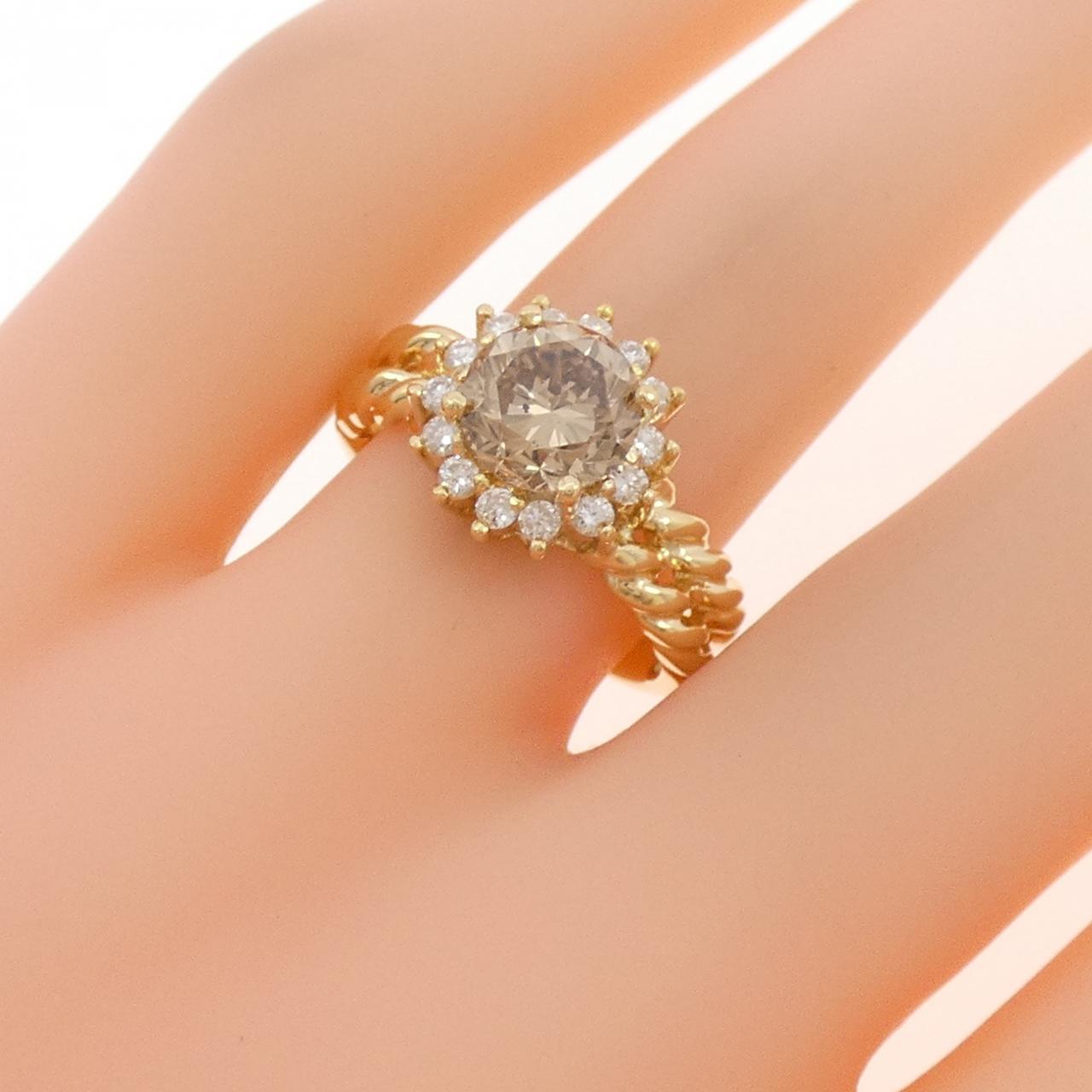 K18YG ダイヤモンド リング 1.53CT