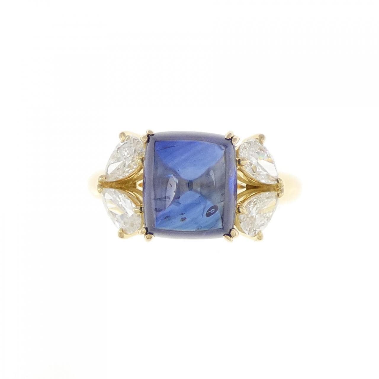 750YG Sapphire Ring 4.12CT