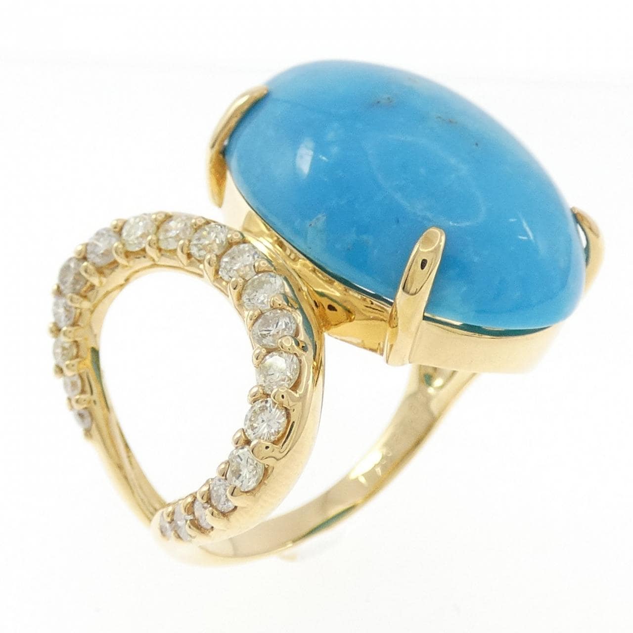 K18YG Turquoise Ring 17.32CT