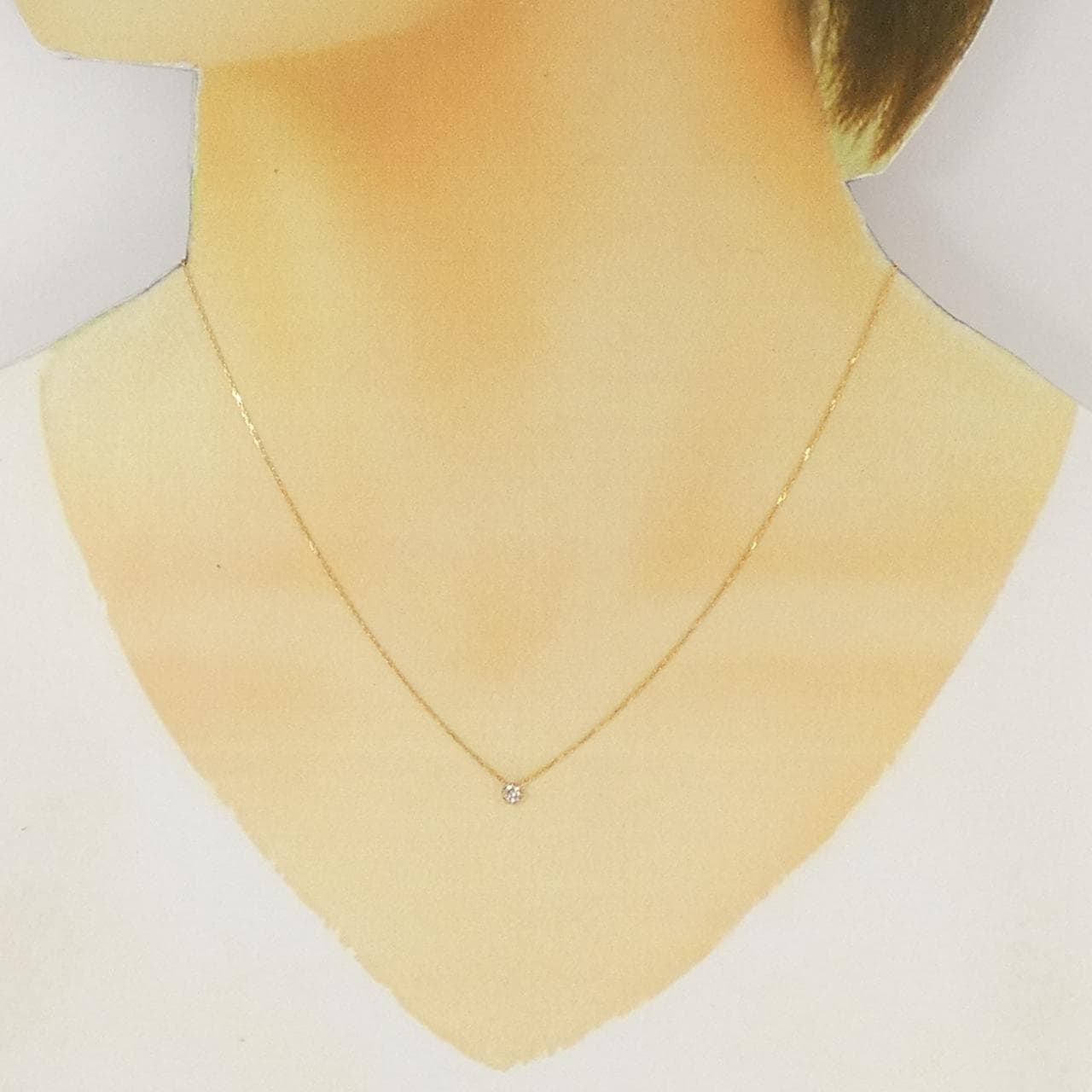 アガット ダイヤモンド ネックレス 0.07CT