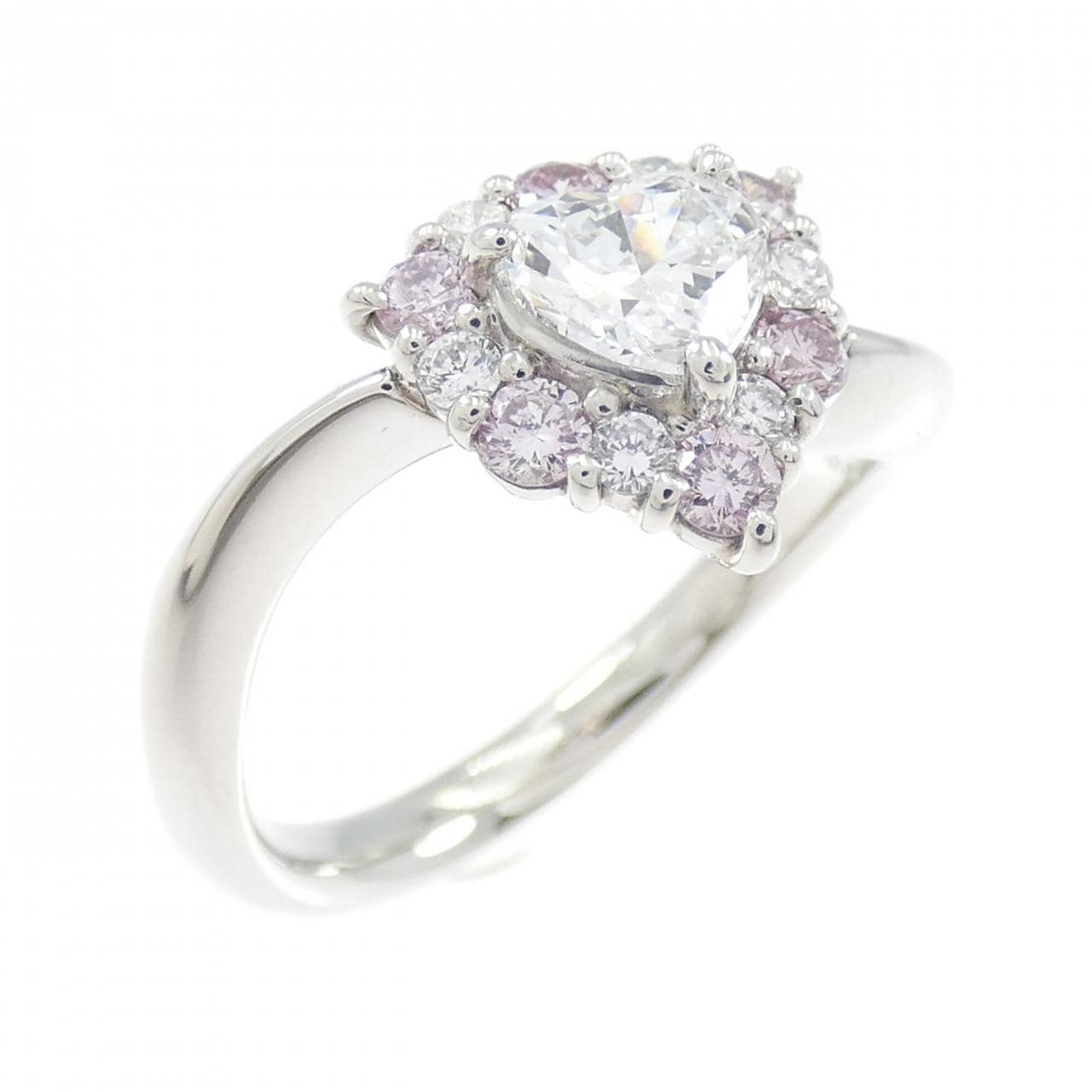 PT900 ダイヤモンド リング 0.510CT D SI1 ハートシェイプ