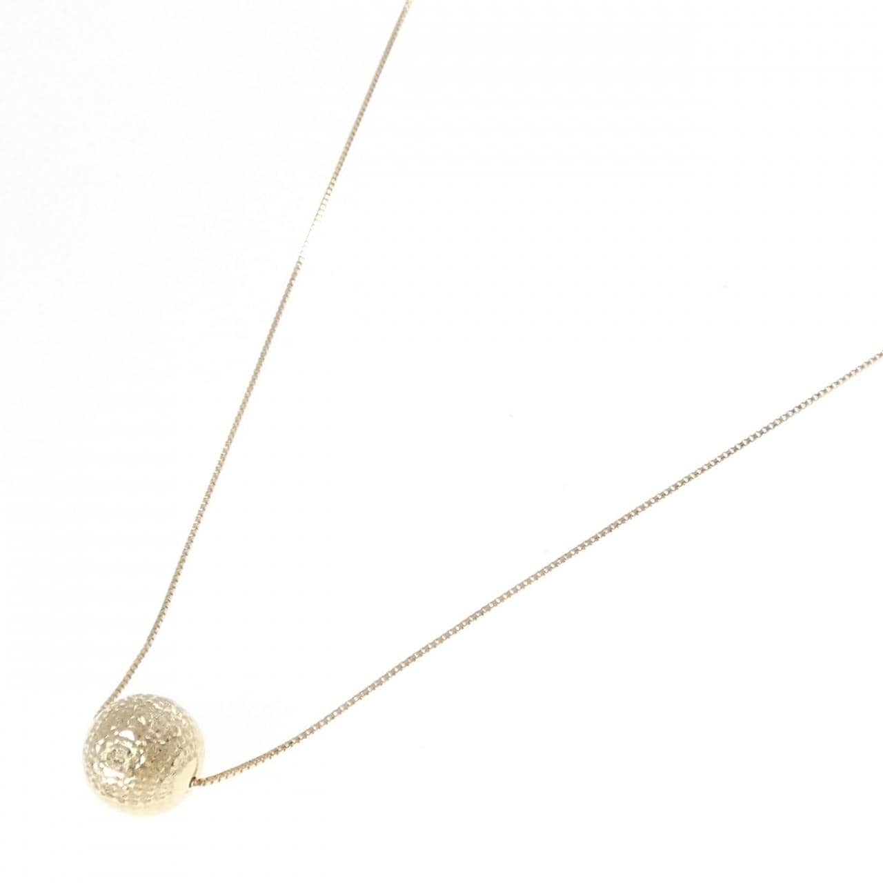 K18YG ボール ネックレス