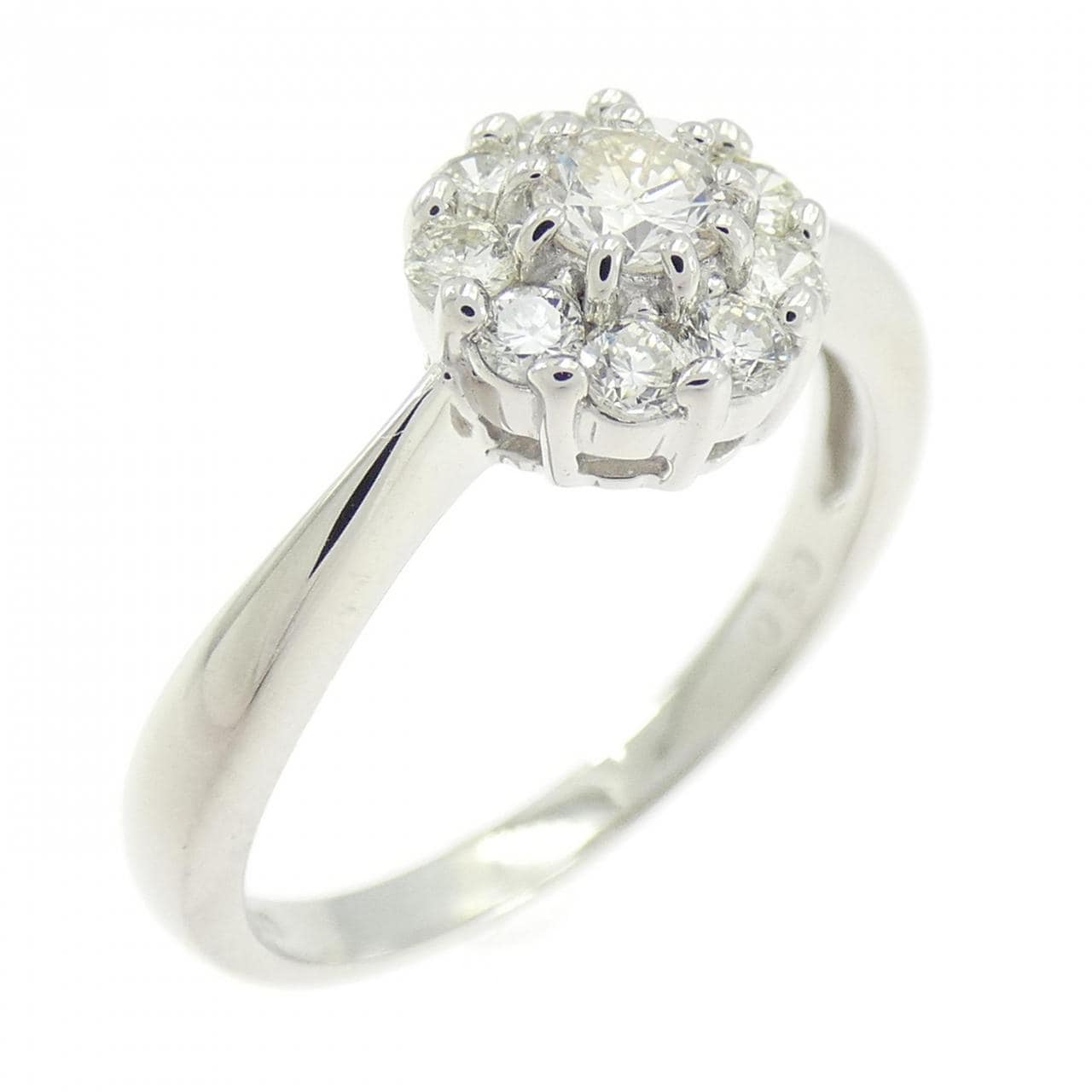 PT900 フラワー ダイヤモンド リング 0.50CT