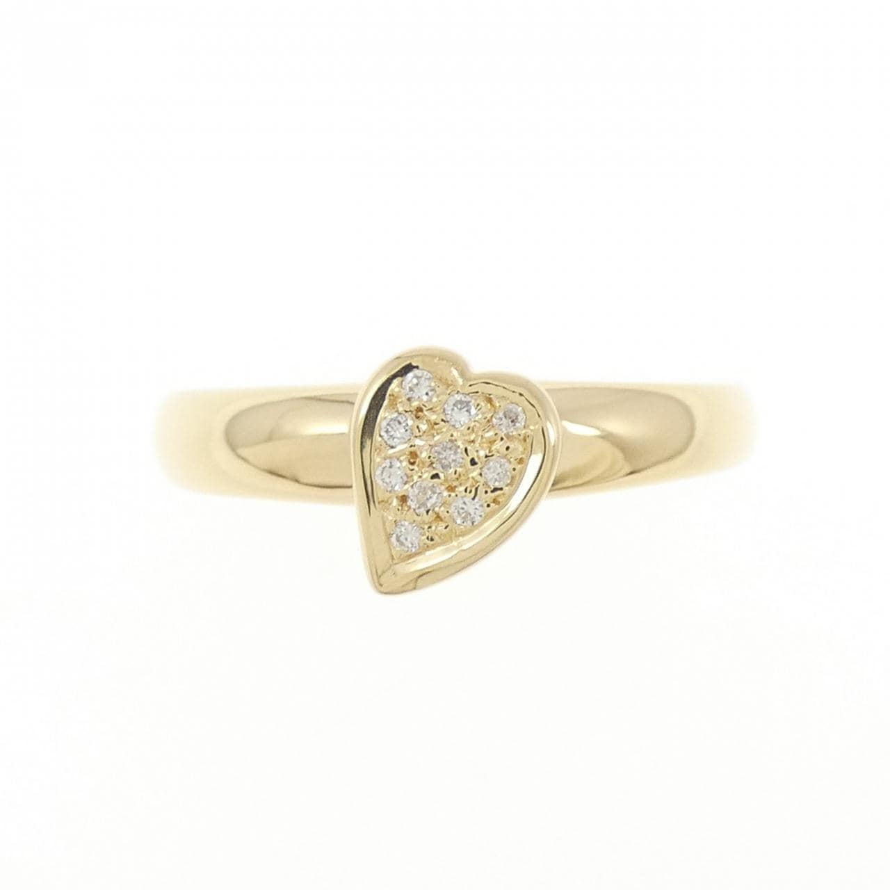 K18YG ハート ダイヤモンド リング 0.05CT