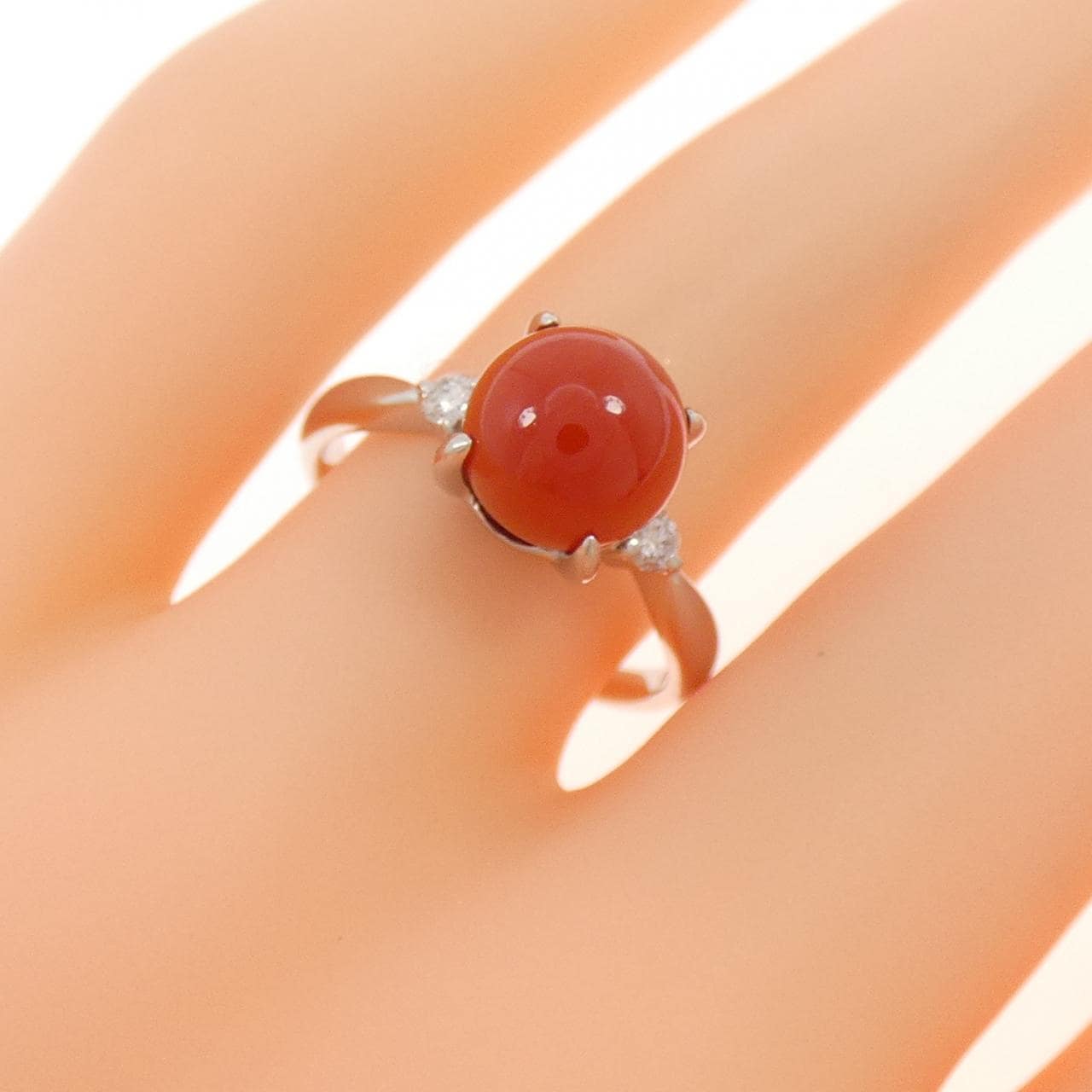 PT900 サンゴ リング 7.6mm