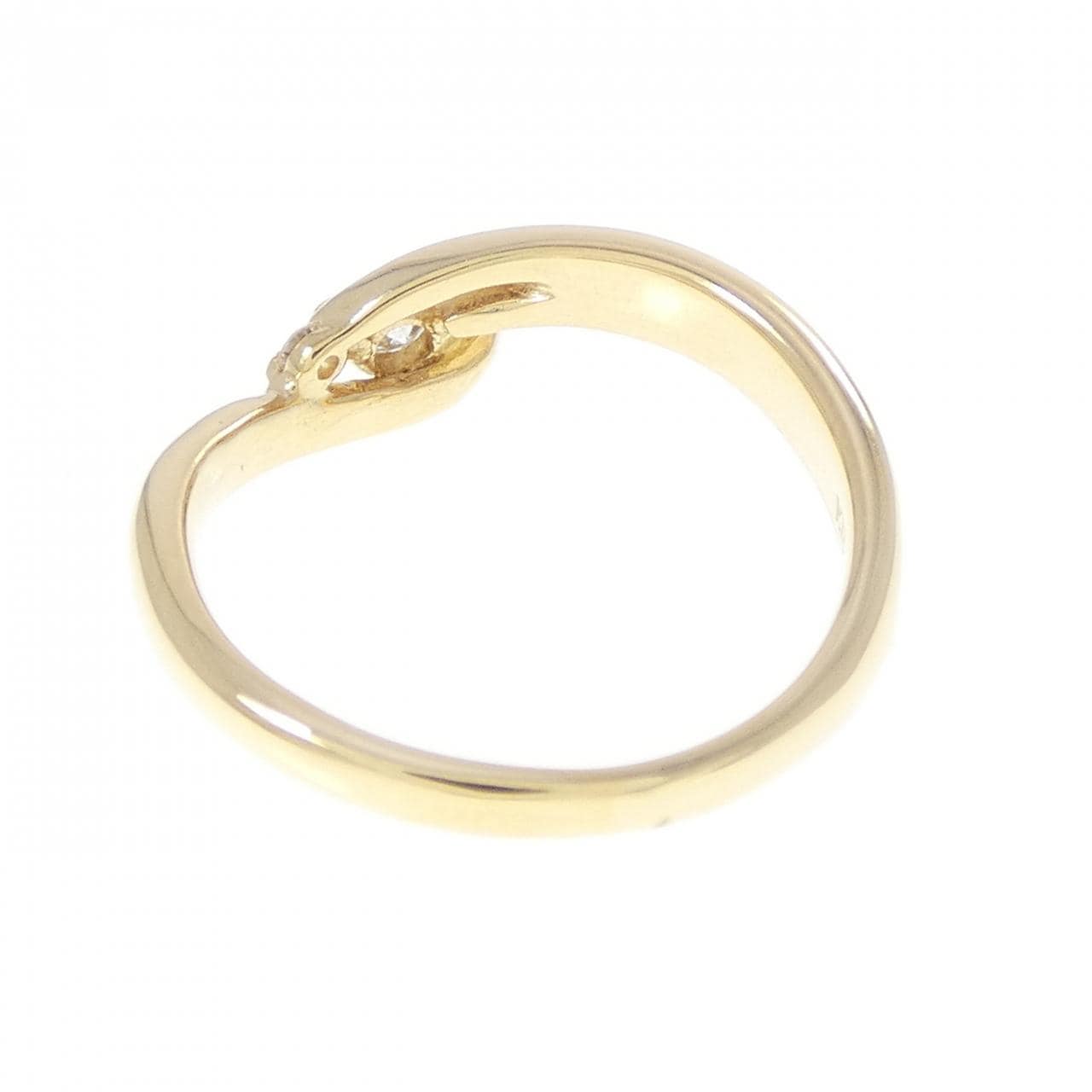 K18YG ダイヤモンド リング 0.12CT