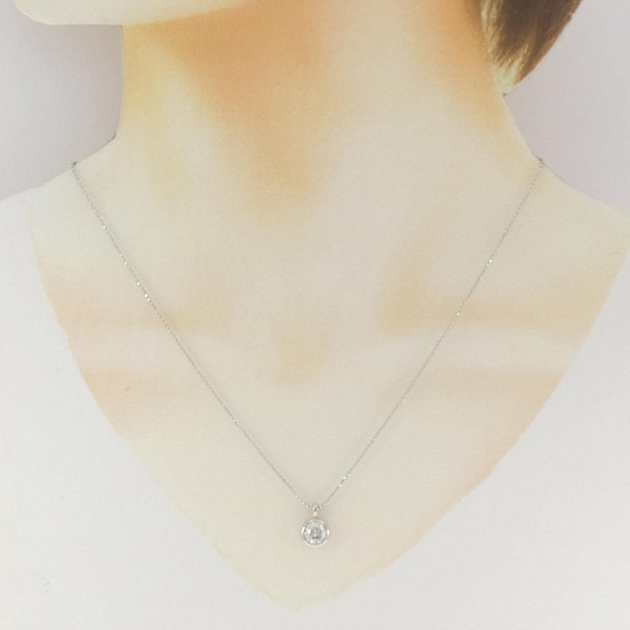 PT900/PT850 ソリティア ダイヤモンド ネックレス 1.004CT