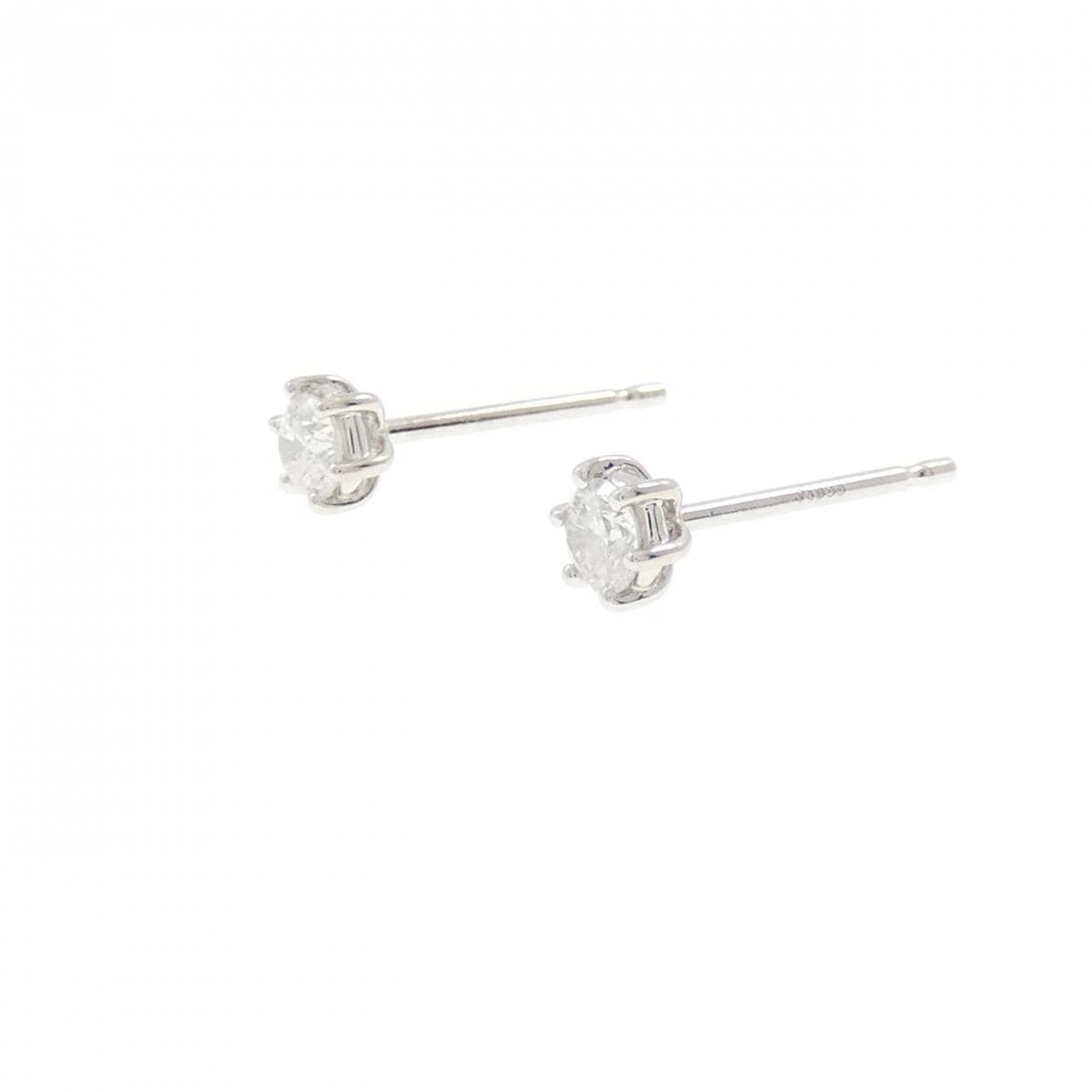 PT900 ソリティア ダイヤモンド ピアス 0.33CT