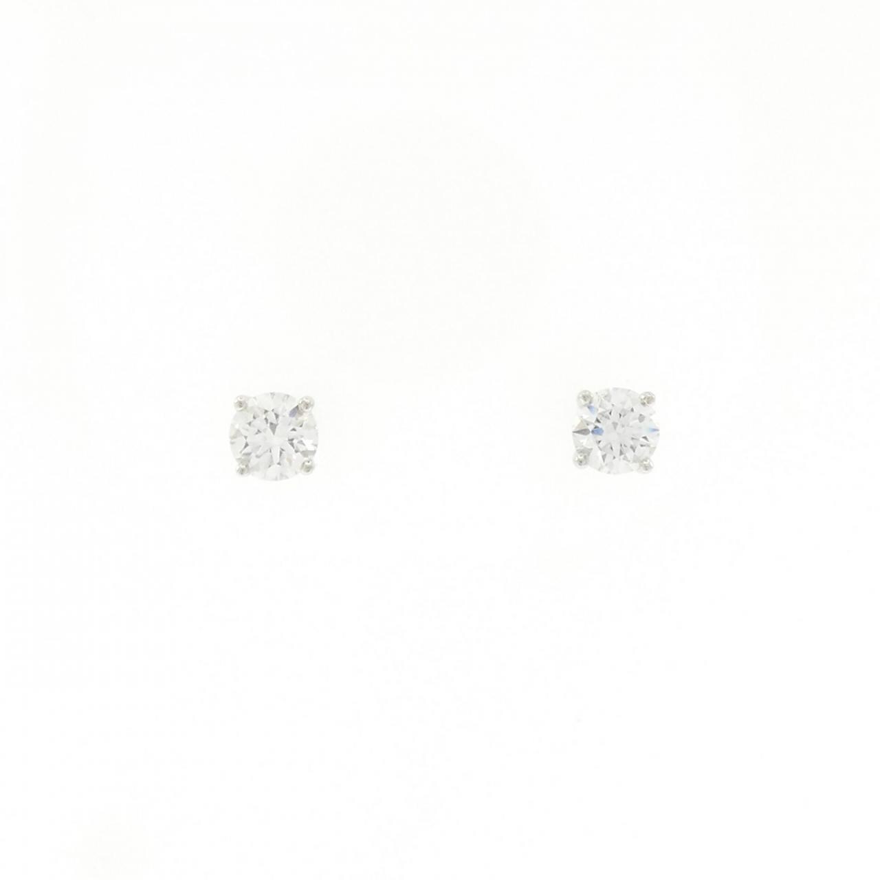 ティファニー ソリティア ピアス 0.22CT 0.22CT F VVS1-2 3EXT-EXT