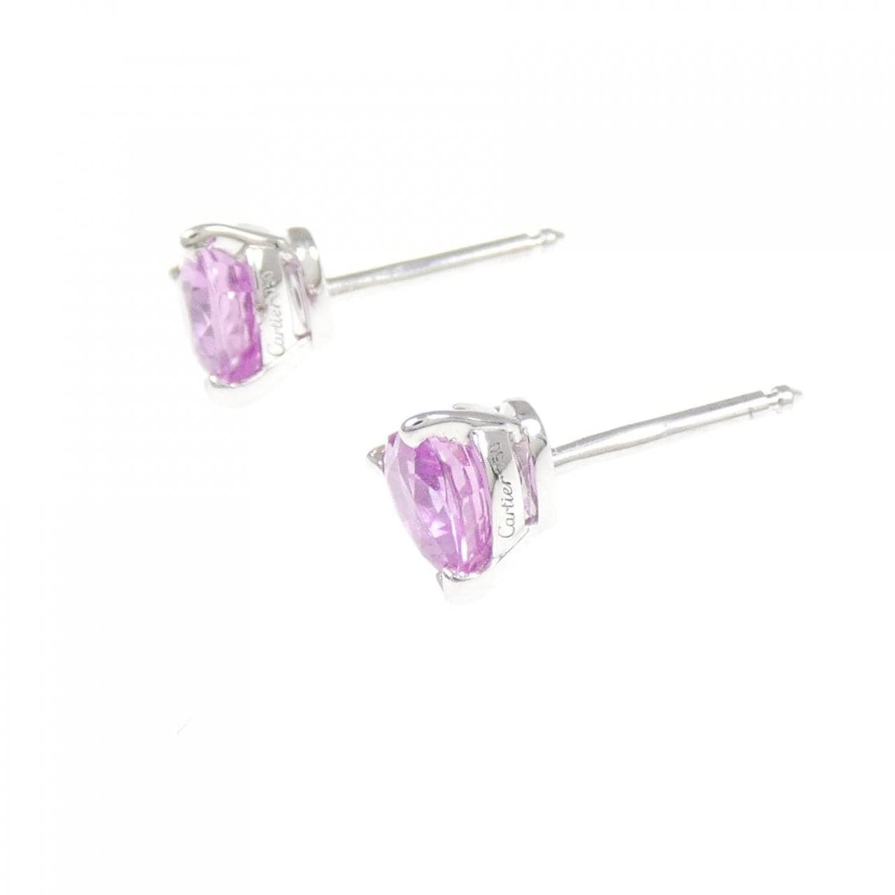 Cartier heart sapphire earrings