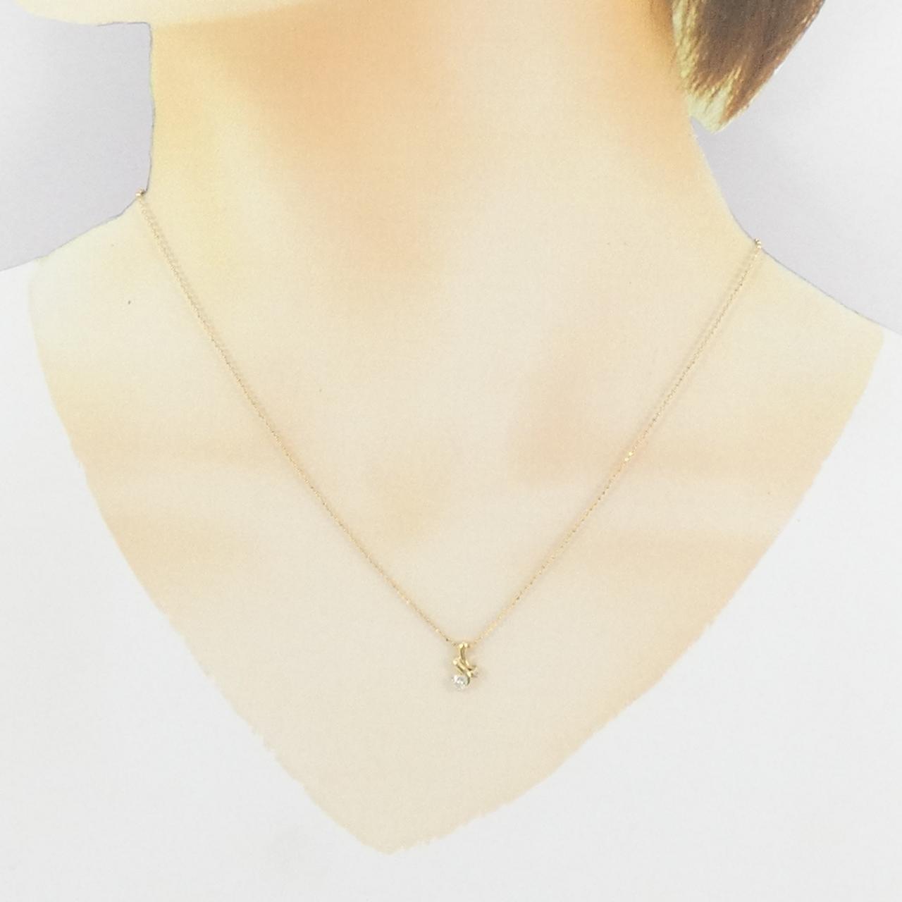K18YG ダイヤモンド ネックレス 0.10CT