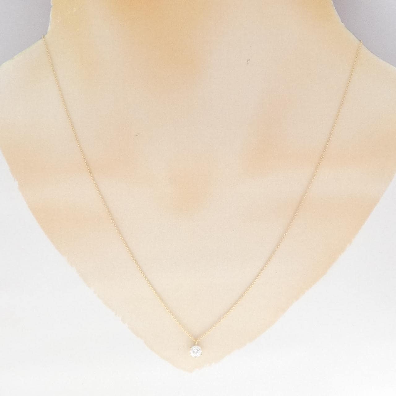 【リメイク】K18YG ダイヤモンド ネックレス 0.307CT H SI1 EXT H＆C