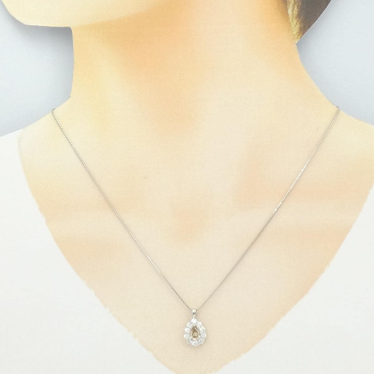 PT900/PT850 ダイヤモンド ネックレス 0.546CT