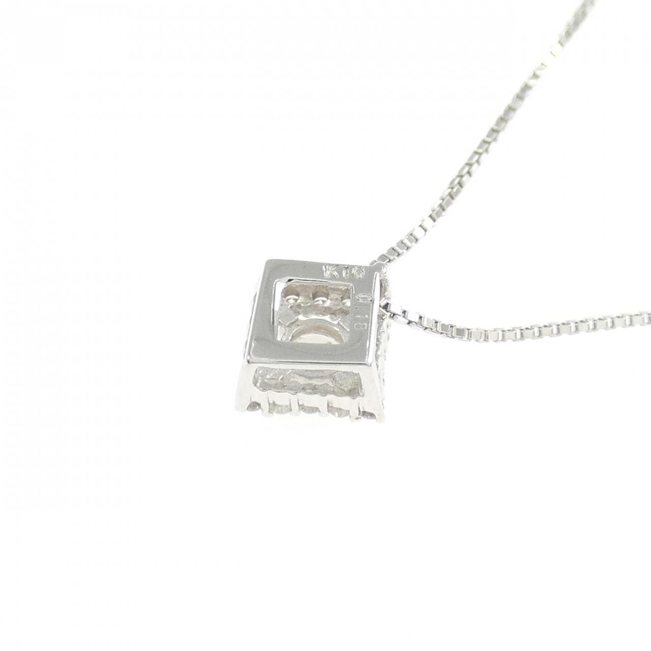 K10WG ダイヤモンド ネックレス 0.18CT