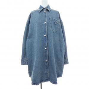 プラダ PRADA オーバーサイズ オーガニックデニム トライアングルロゴ GFC036 SOOO 13Z6 シャツ