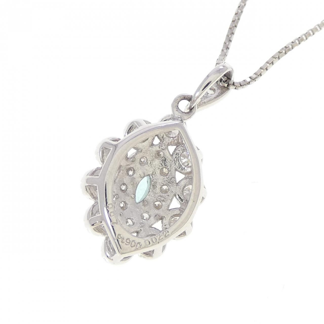 【新品】PT900/PT850 パライバトルマリン ネックレス 0.07CT