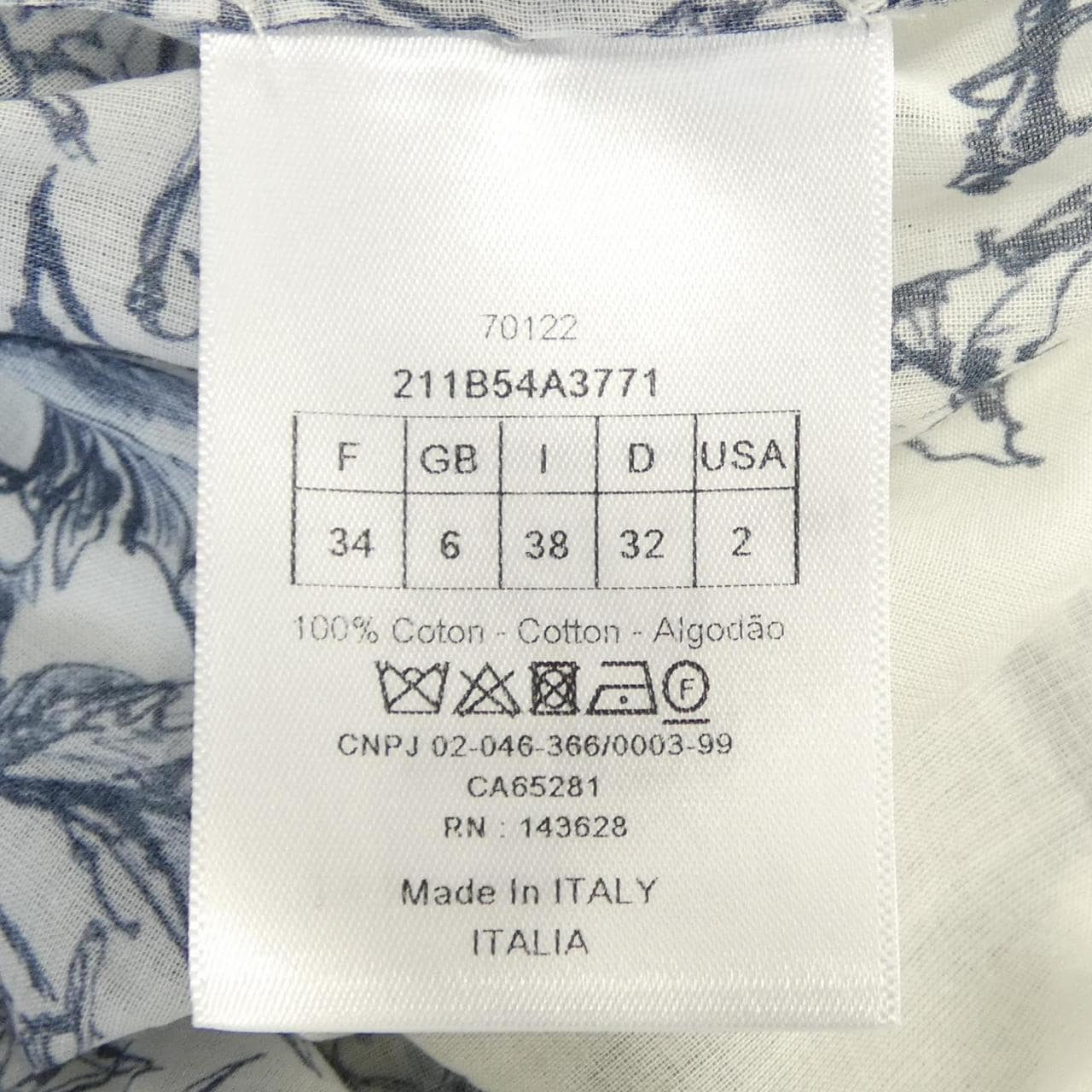 クリスチャンディオール CHRISTIAN DIOR 211B54A3771 シャツ