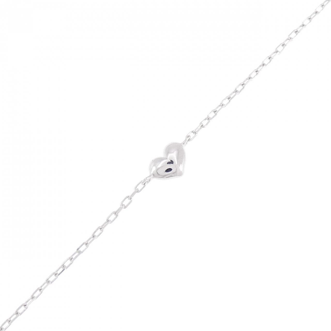 K10WG ハート キュービック ブレスレット