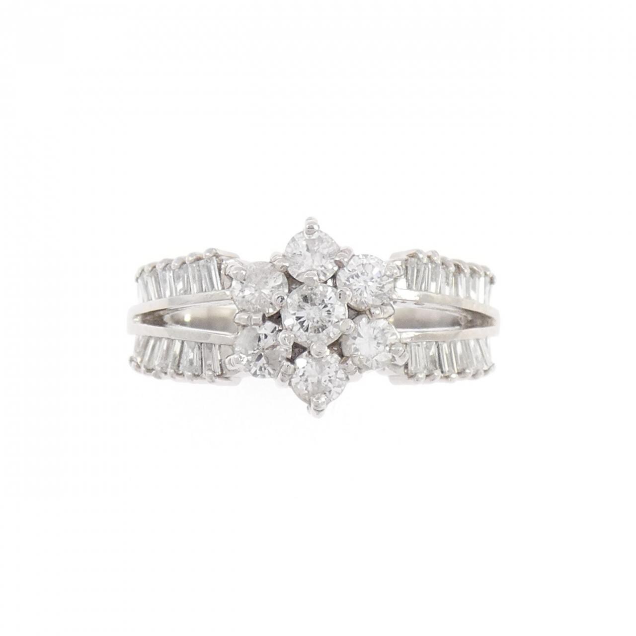 PT900 フラワー ダイヤモンド リング 1.00CT