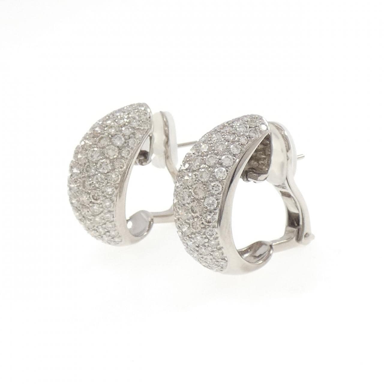 K18WG パヴェ ダイヤモンド ピアス/イヤリング 4.82CT