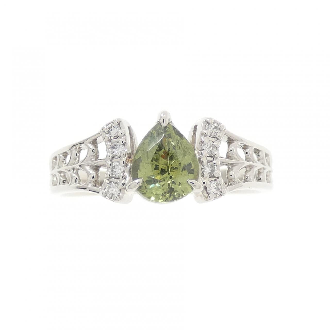 PT900 グリーンガーネット リング 0.89CT
