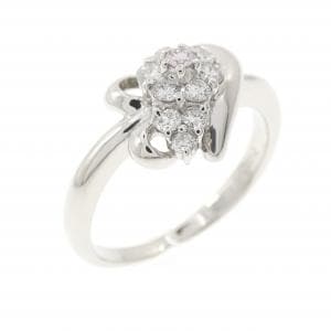 PT900 ハート ピンクダイヤモンド リング 0.02CT