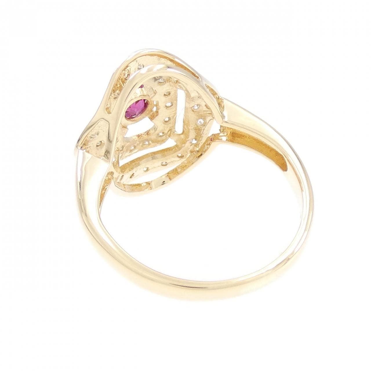 K18YG ruby ring 0.22CT