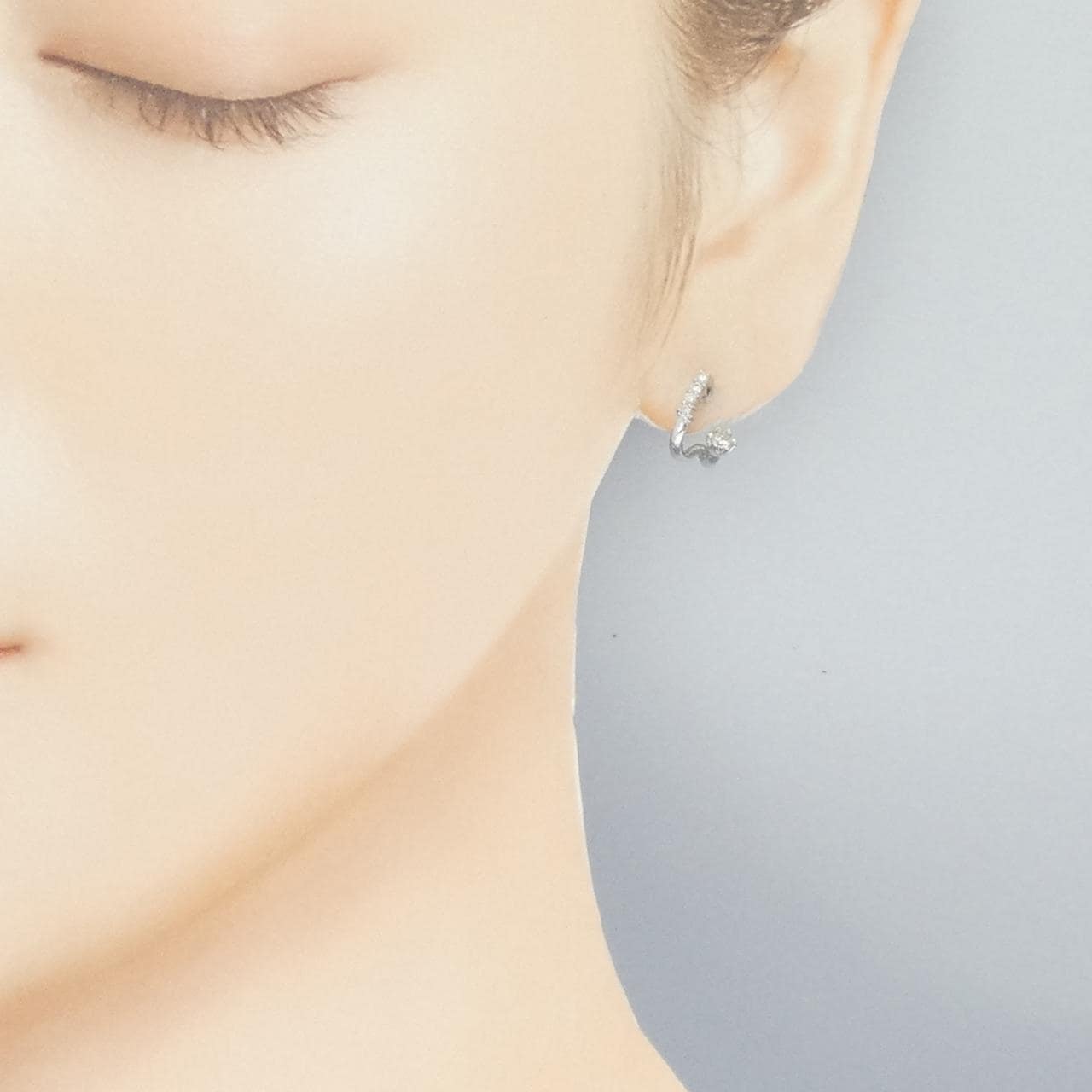K18WG ダイヤモンド ピアス 0.20CT
