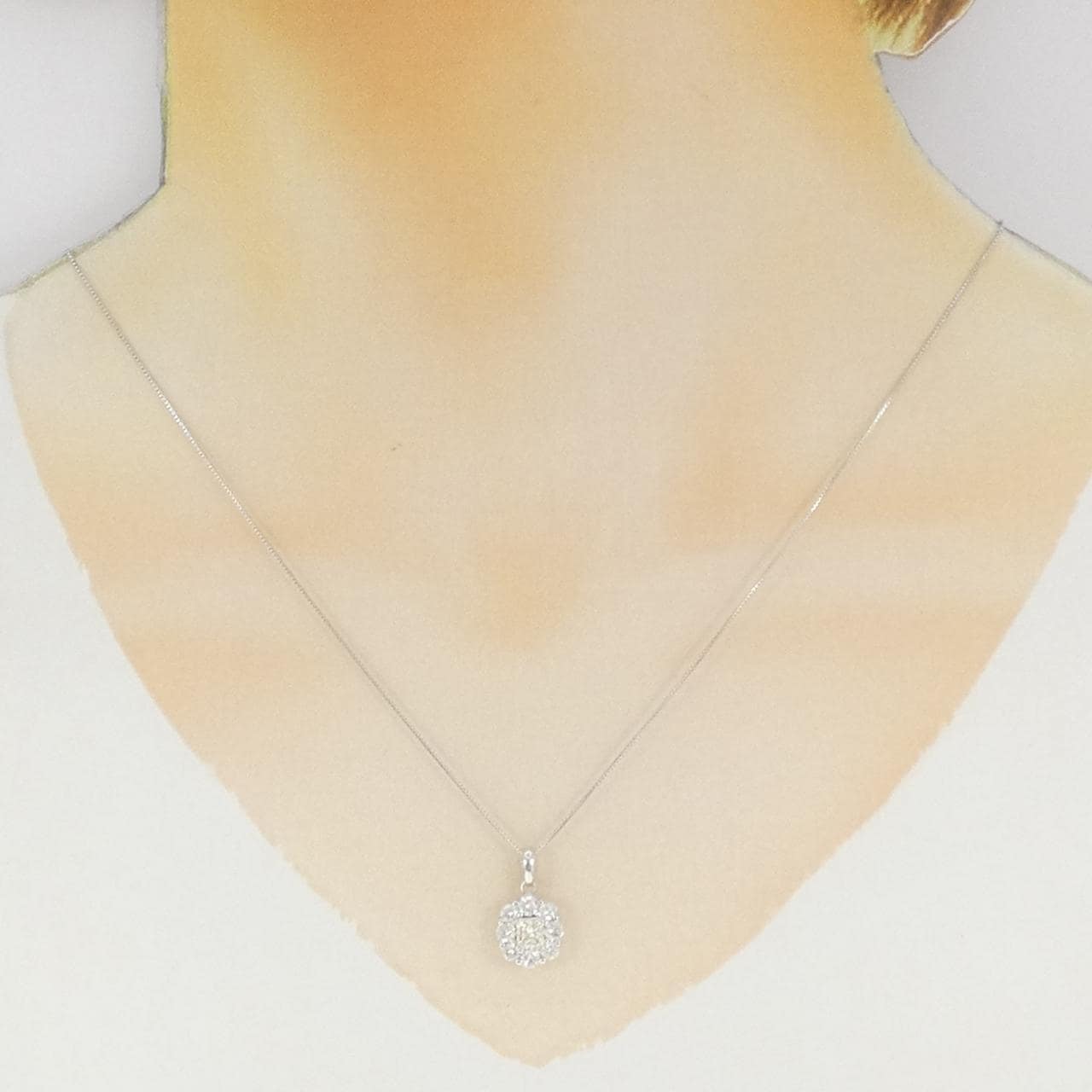 K18WG ダイヤモンド ネックレス 0.424CT