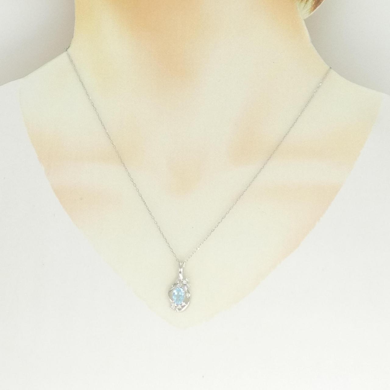 PT900/PT850 ブルートパーズ ネックレス 1.15CT