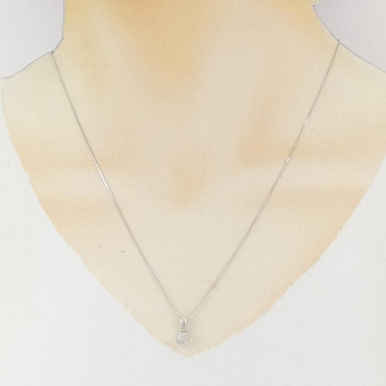 750WG/K18WG ダイヤモンド ネックレス 0.17CT