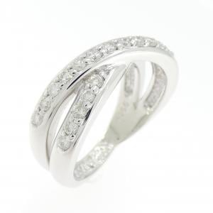 750WG ダイヤモンド リング 0.65CT