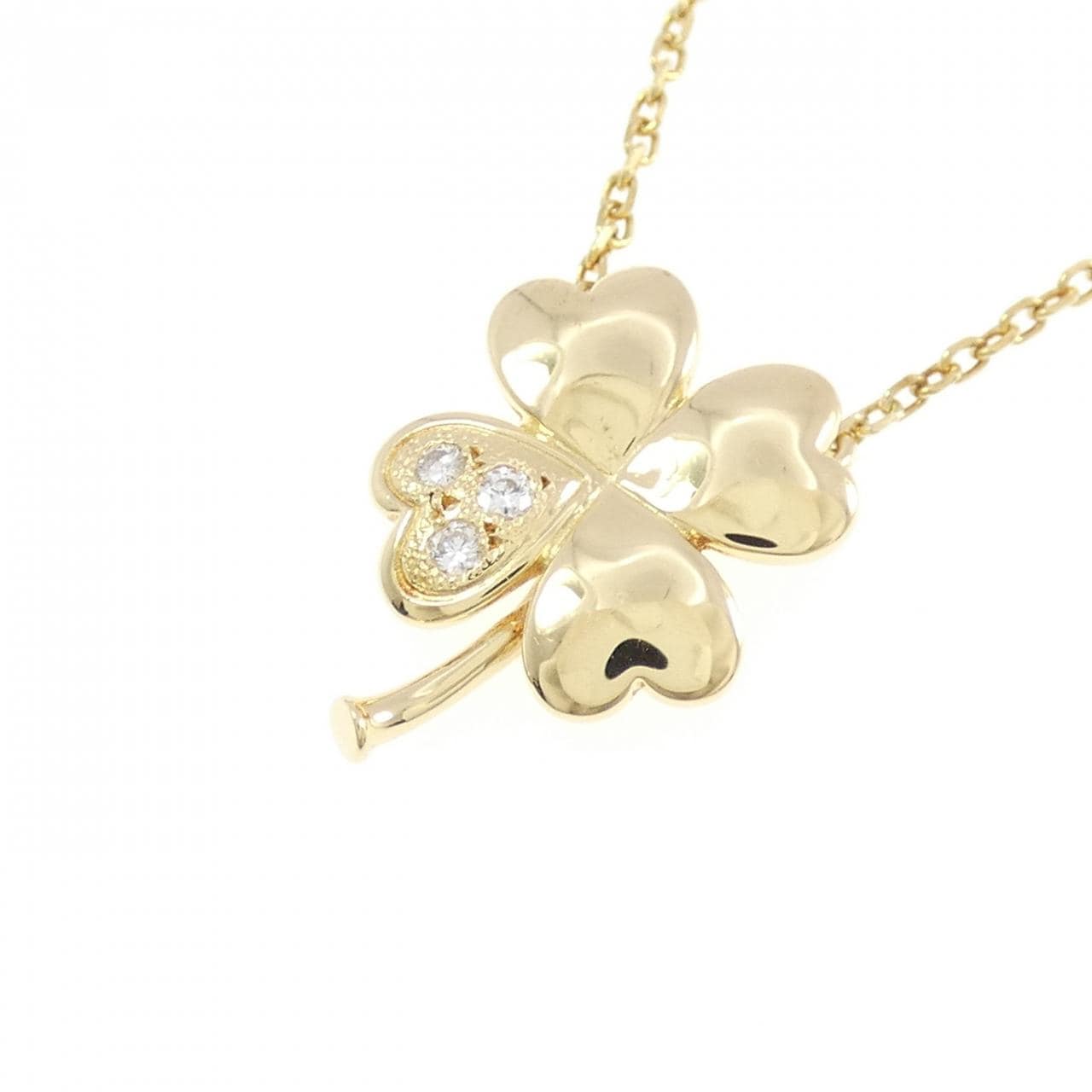 ミキモト クローバー ダイヤモンド ネックレス