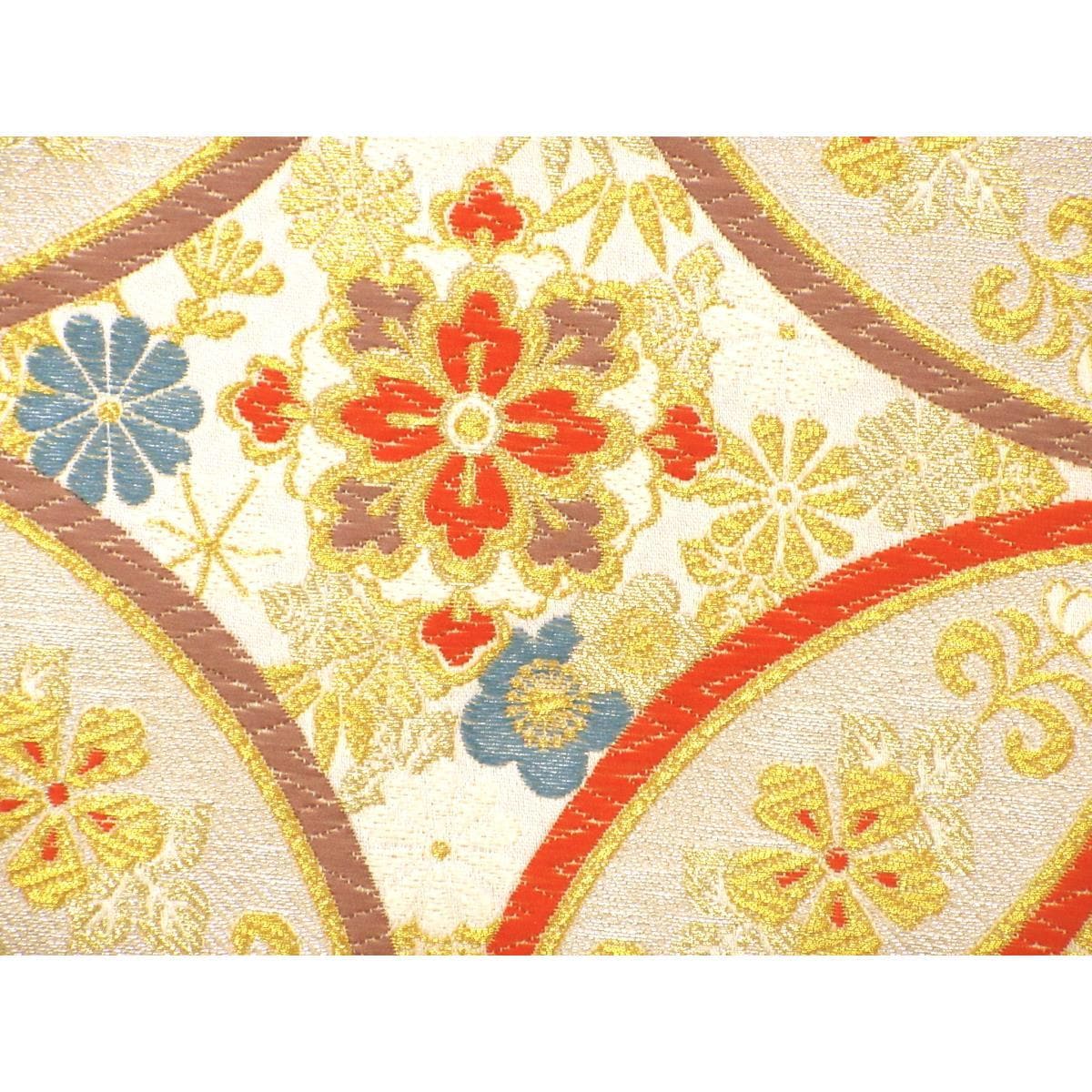 袋帯　全通柄　芯なし仕立