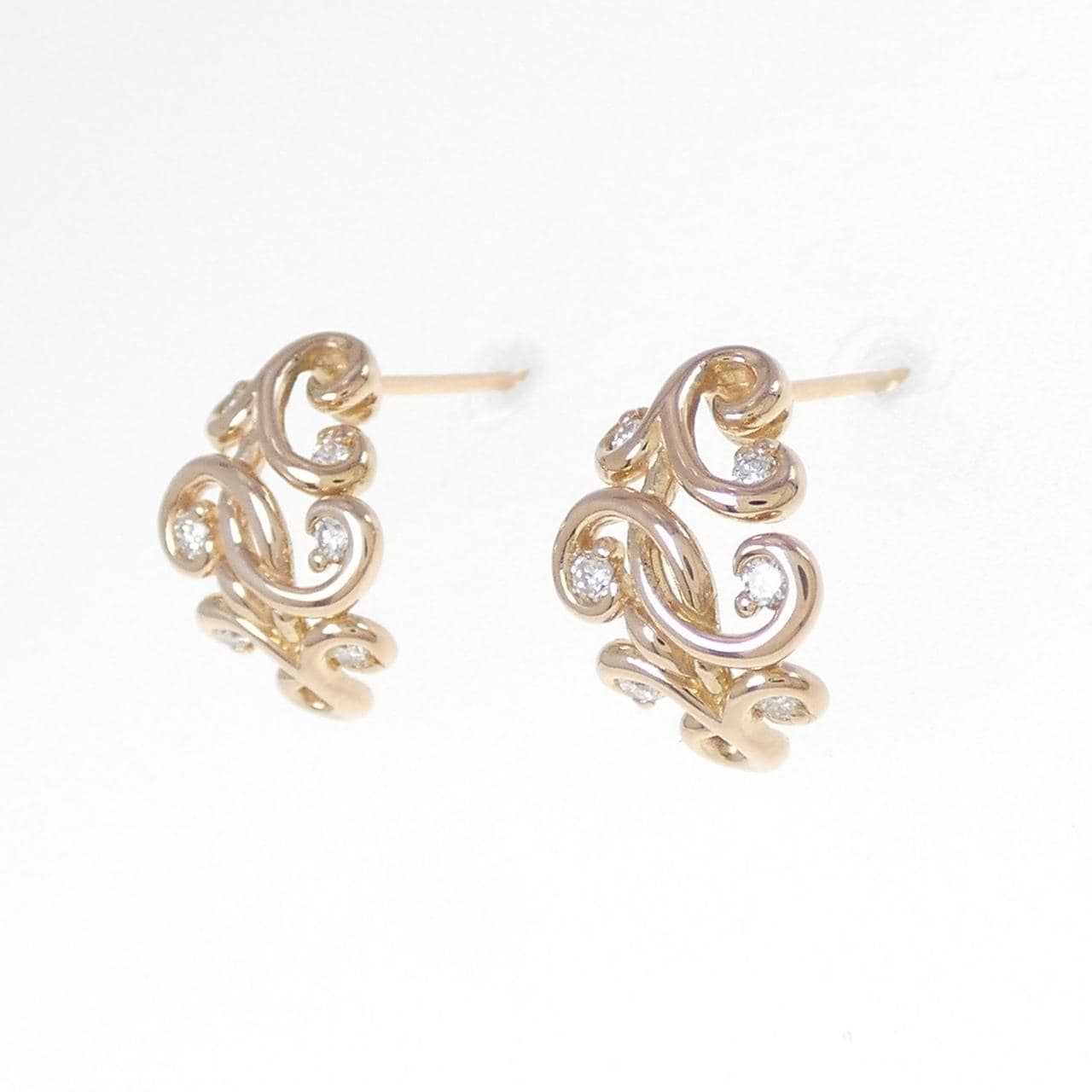 K18PG ダイヤモンド ピアス 0.12CT