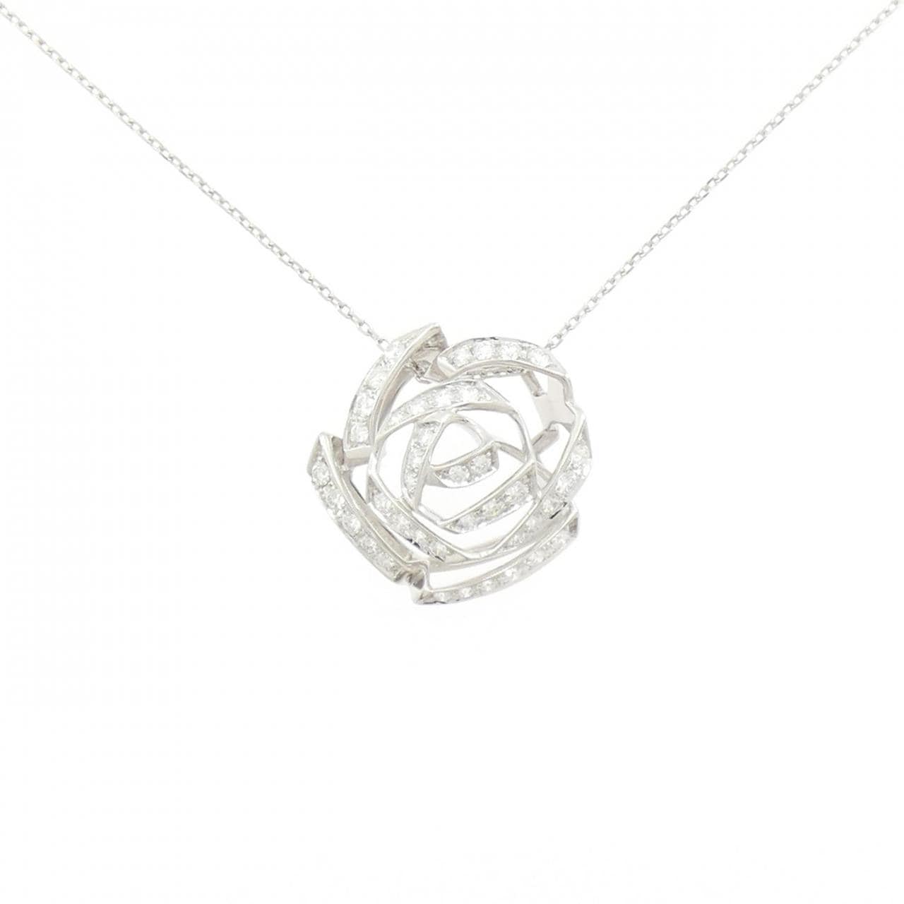 タサキ リボン ローズ ネックレス 0.43CT