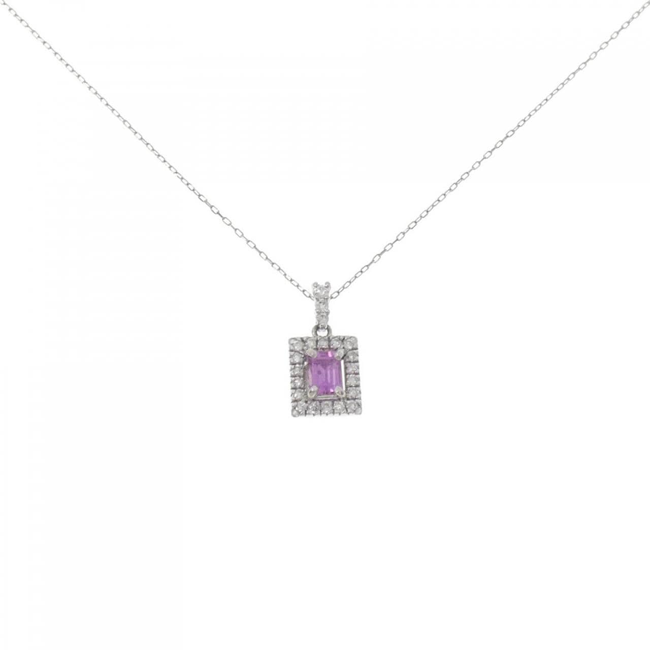 【新品】PT900/PT850 サファイヤ ネックレス 0.25CT