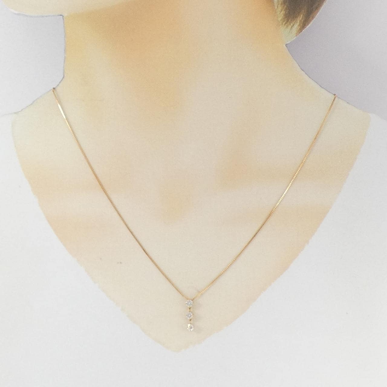 K18PG ダイヤモンド ネックレス 0.30CT
