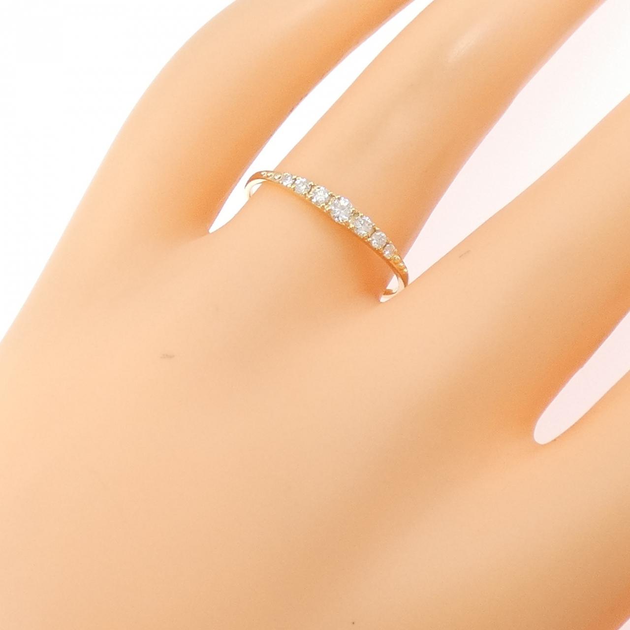 【リメイク】K18YG ダイヤモンド リング 0.15CT
