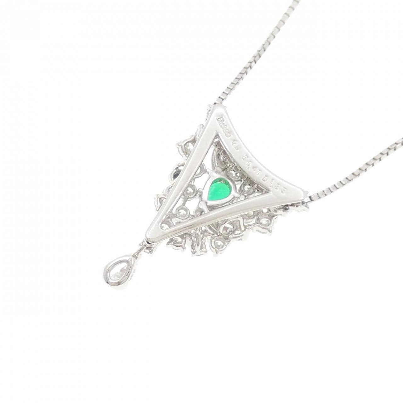 PT900/PT850 エメラルド ネックレス 0.41CT