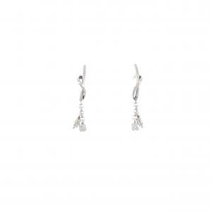 PT900 ダイヤモンド ピアス 0.06CT