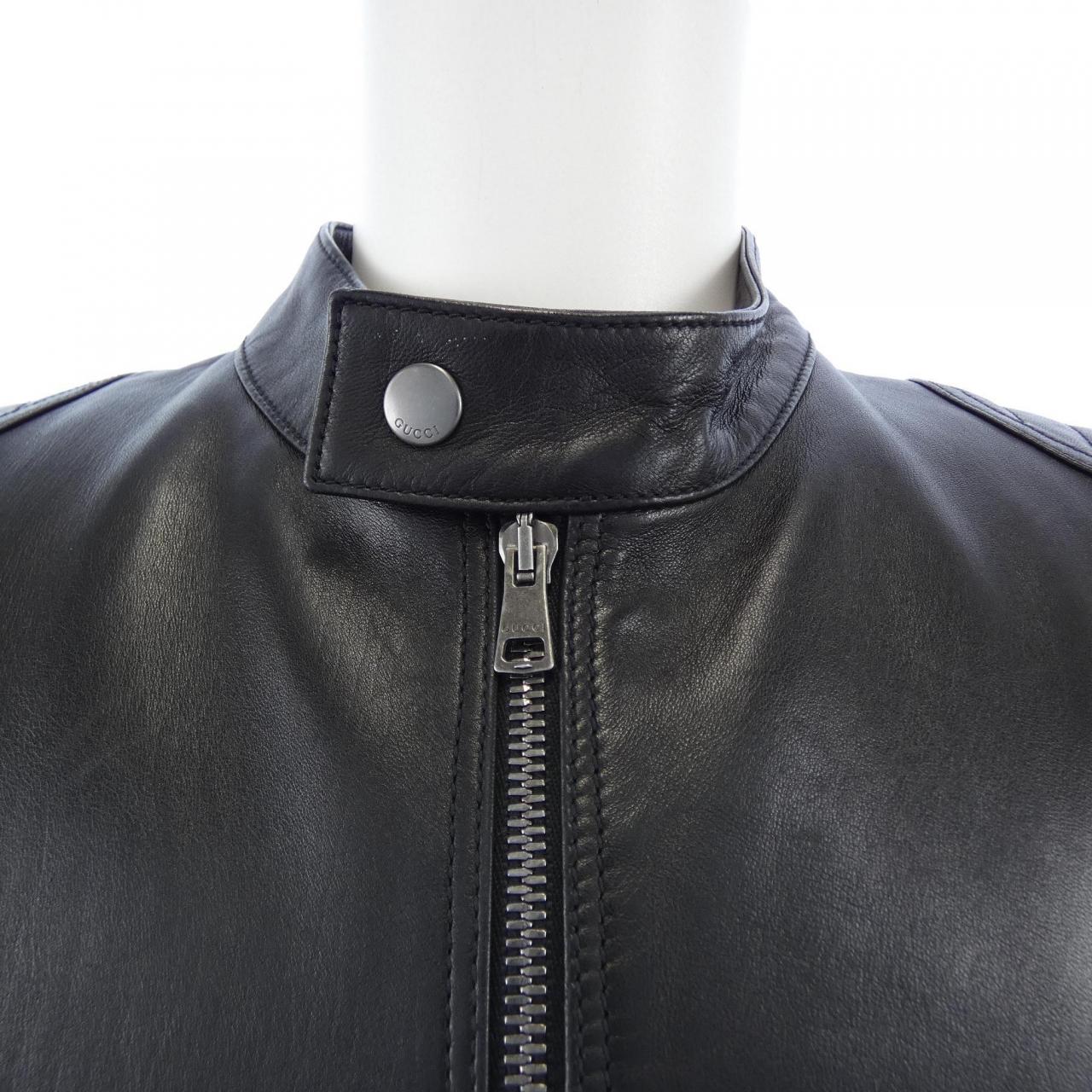 グッチ GUCCI 356251 XN166 レザーライダースジャケット