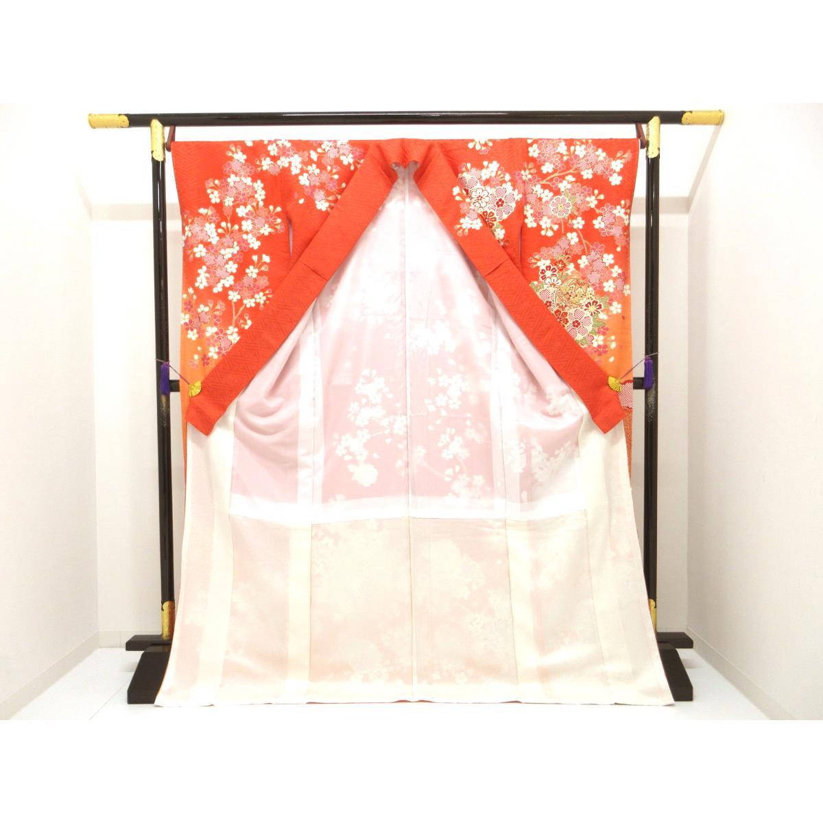 【未使用品】振袖　友禅金彩加工　ボカシ染