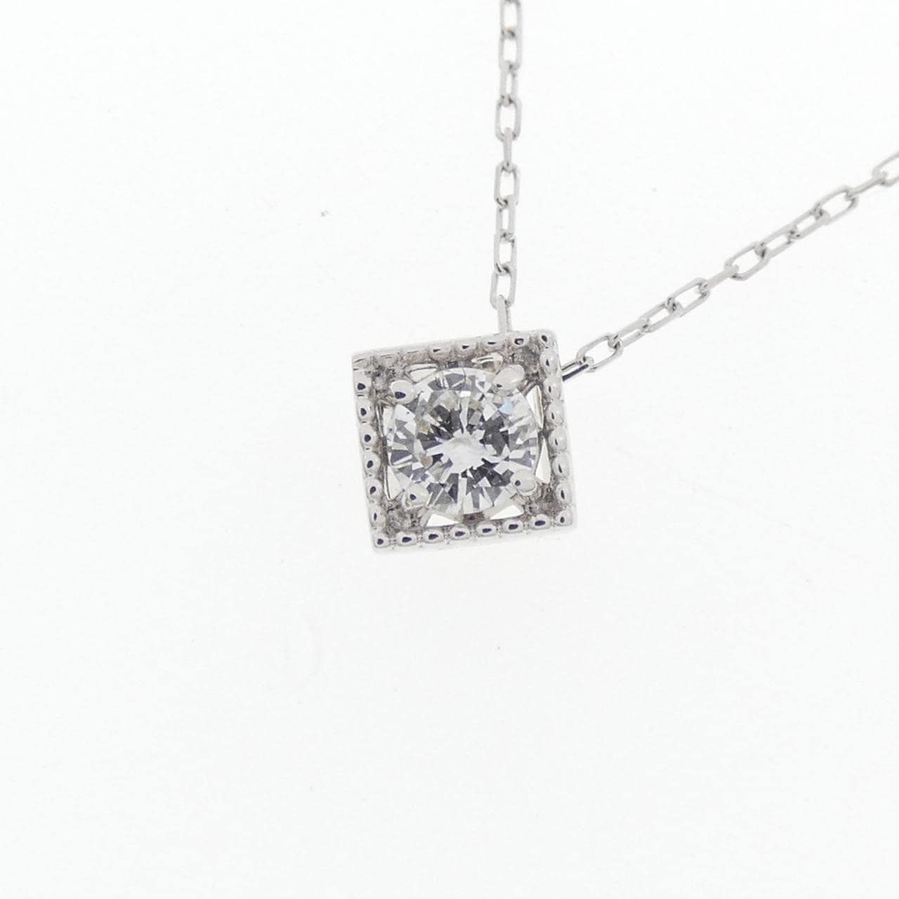 K10WG ダイヤモンド ネックレス 0.12CT