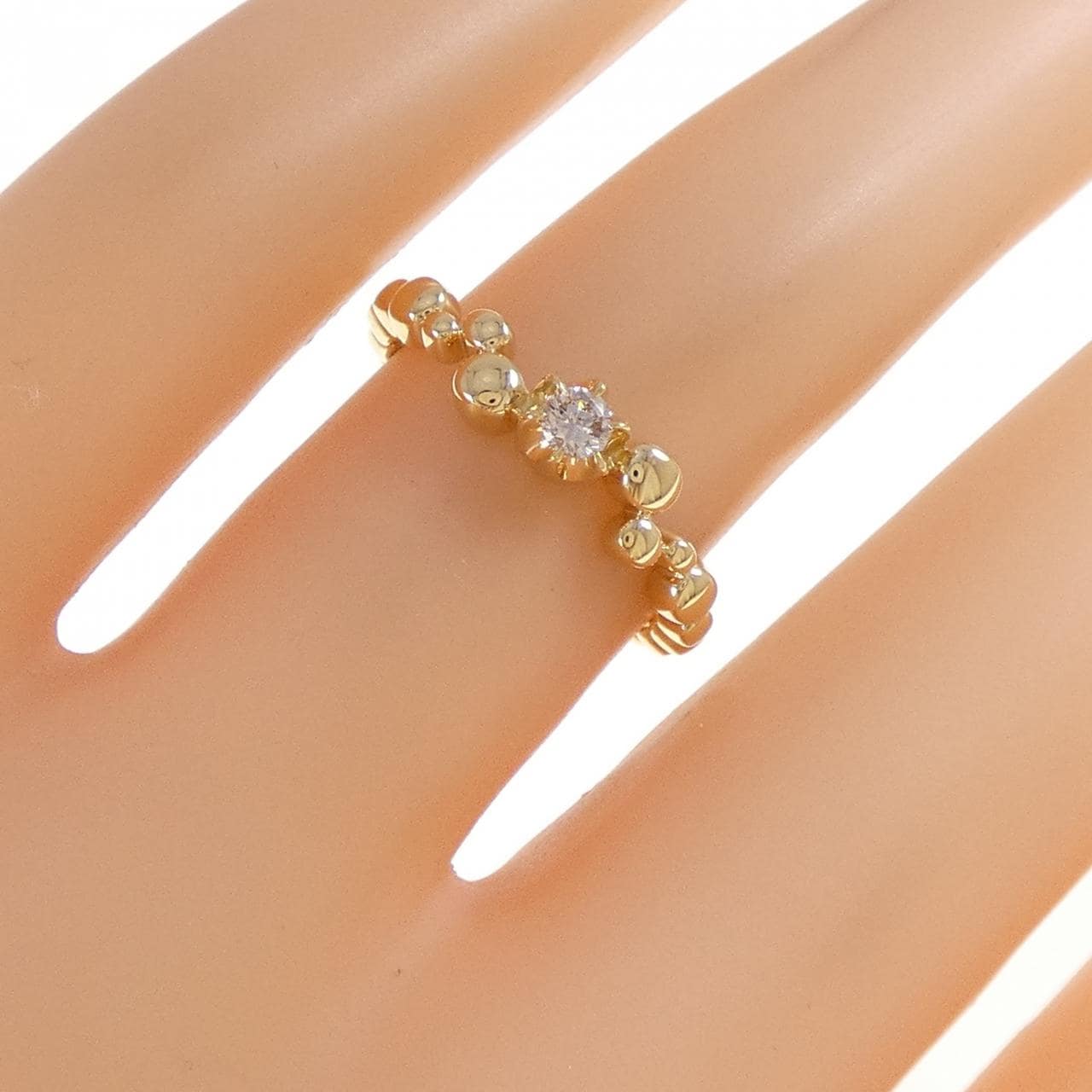 K18YG ダイヤモンド リング 0.18CT