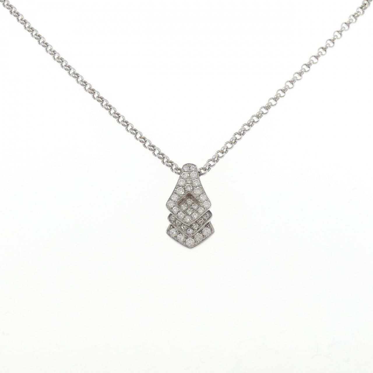 K18WG/750WG ダイヤモンド ネックレス 1.00CT