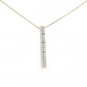 K18YG/K18WG ダイヤモンド ネックレス 0.32CT
