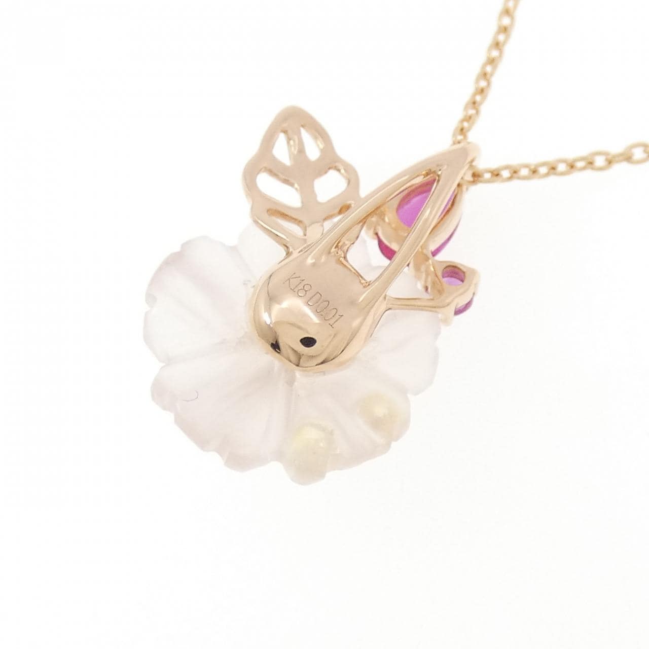 K18PG カラーストーン ネックレス